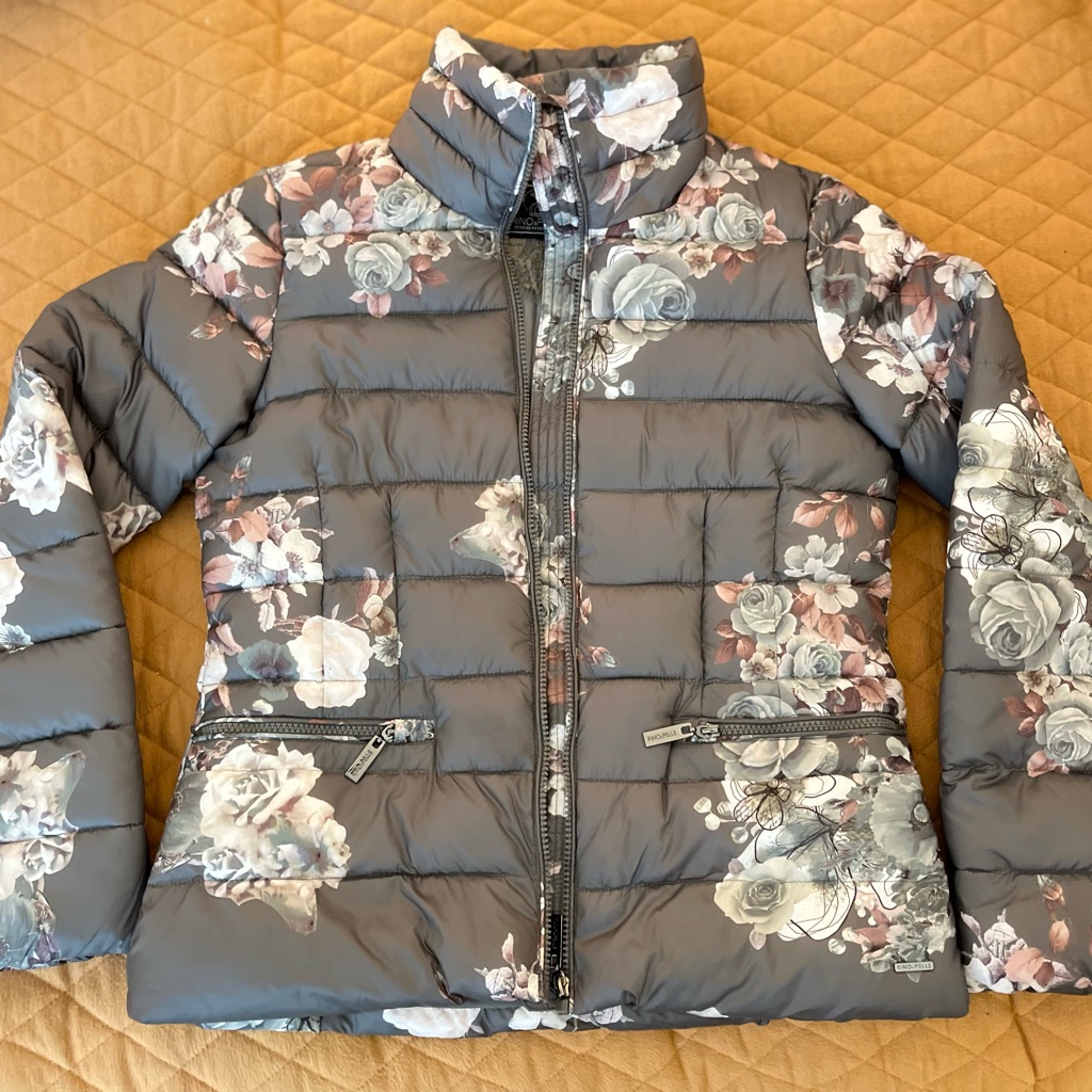 Rino&Pelle Floral Jacket Gray Sz 36